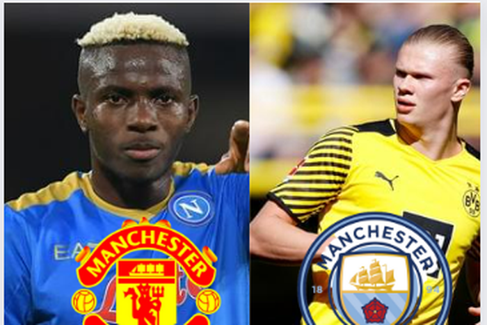 Victor Osimhen at Manchester United and Erling Haaland at Manchester City could be the next big striker rivalry