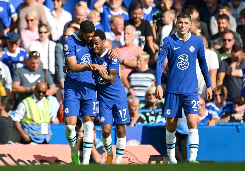 Sterling scored a brace for Chelsea in their win against Leicester on Saturday
