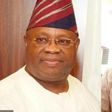 Governorship candidate of the PDP, Ademola Adeleke and Osun state govenor, Adegboyega Oyetola (Punch)