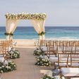 A beachside wedding in Mexico.