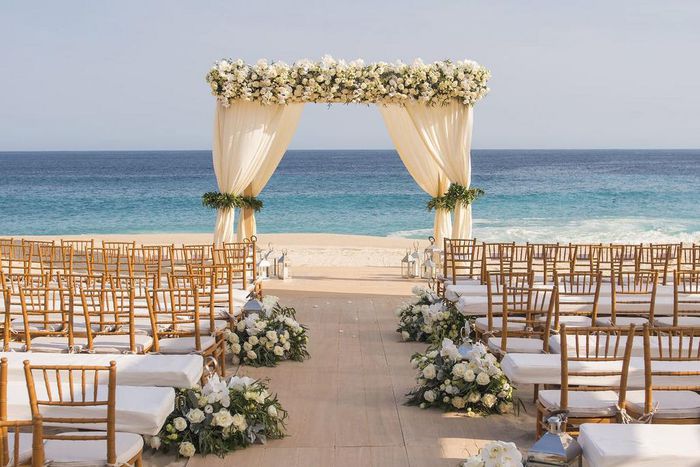 A beachside wedding in Mexico.