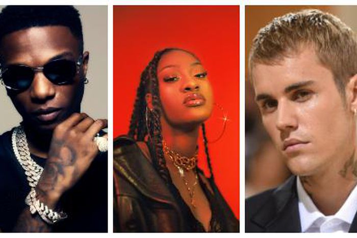 Wizkid, Tems, Justin Bieber