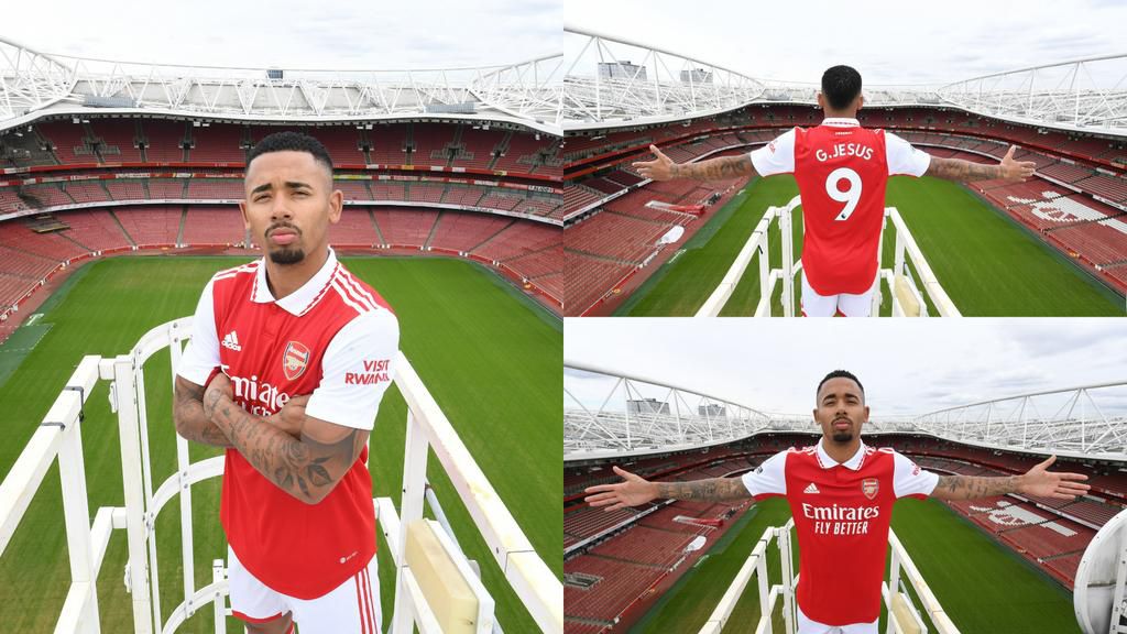 Arsenal unveil Gabriel Jesus as new number 9