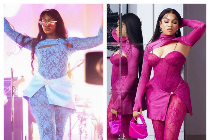 Tems and Adeola in similar outfits [instagram]