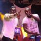 Wande Coal and Chuddy K performing at Terry G's 'Book of Ginjah' album launch at ThisDay Dome, in Abuja, on July 5, 2013. (NET)