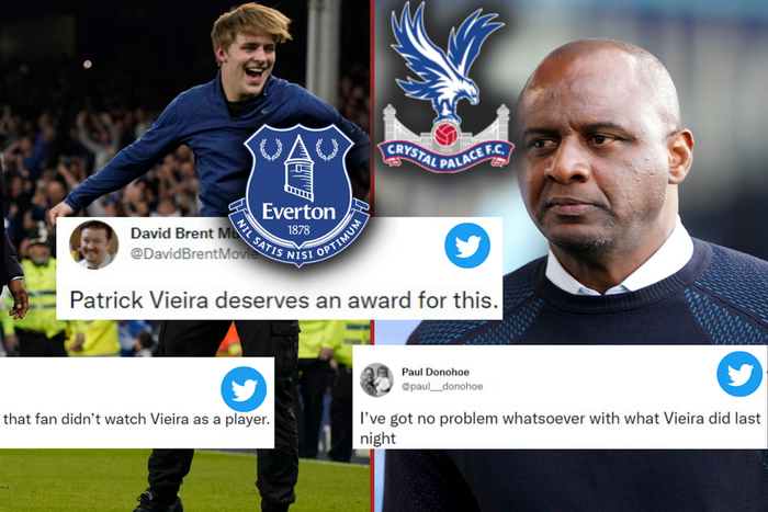 Social media reactions to Patrick Vieira's pitch-invader incident on Thursday night