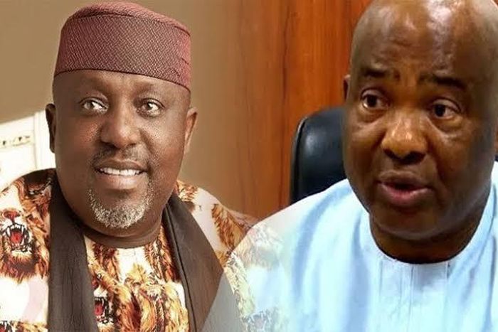 Ex-Governor of Imo State, Rochas Okorocha and the incumbent governor, Hope Uzodinma (WithinNigeria)