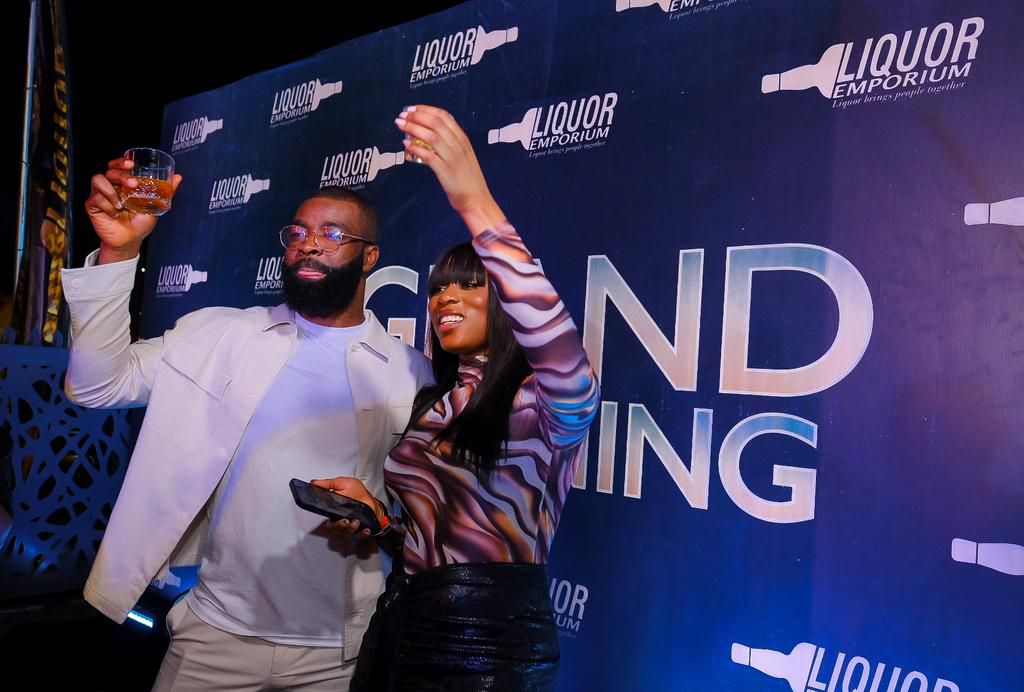 Cocktails, premium drinks, vibes and happy faces at the grand opening of the ultra premium liquor store, liquor emporium