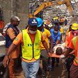 A survivor rescued from the rubble of the building that collapsed in Ikoyi, Lagos [LASEMA]