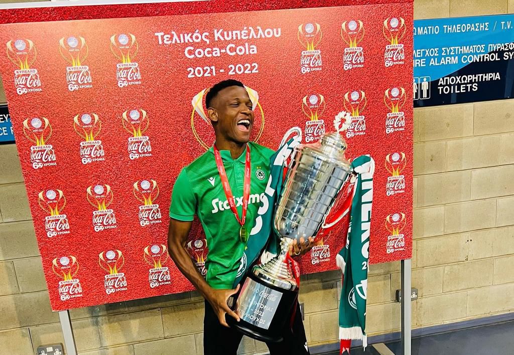 Shehu Abdullahi celebrates title with Omonia in Cyprus
