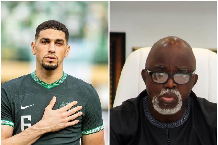 Leon Balogun and NFF President Amaju Pinnick (Instagram)