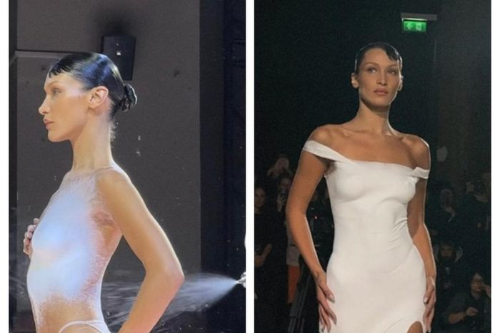 Bella Hadid at Paris Fashion week [Twitter]