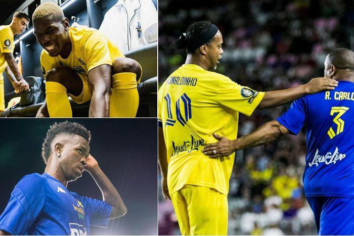 Vinícius, Pogba shine as Team Roberto Carlos beats Team Ronaldinho 12-10 at 'The Beautiful Game' exhibition match [Photos/Videos]