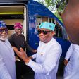 Governor Nyesom Wike receives three APC Governors; Kayode Fayemi of Ekiti, Babajide Sanwo-Olu of Lagos, and Rotimi Akeredolu of Ondo states at his Port Harcourt residence on Friday, July 8, 2022. [@OvieNews]