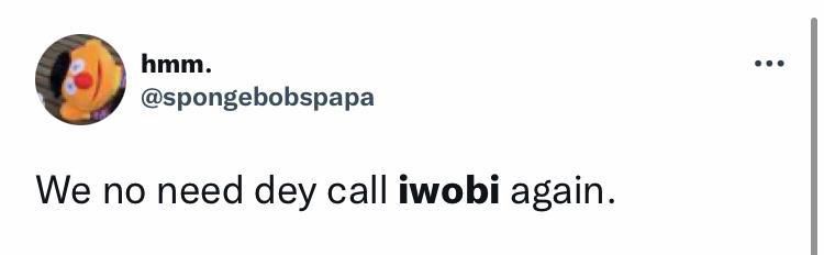 A Nigerian user decides the concept of 'speak for yourself' isn't necessary