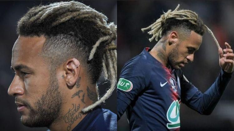 Neymar rocking a taper fade dreadlock haircut