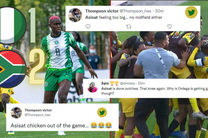 Social media reactions as Super Falcons lose to South Africa in opening game at WAFCON 2022