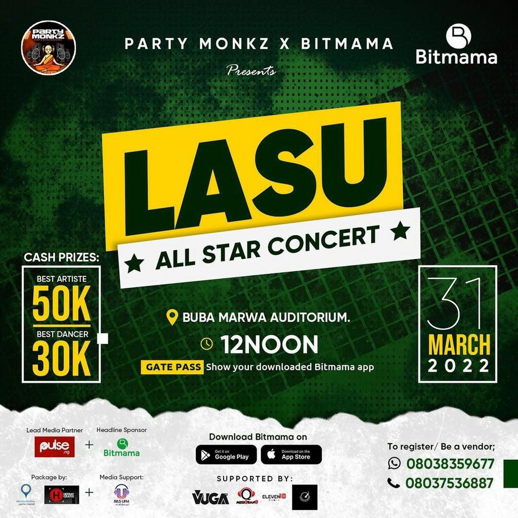 Bitmama partners with Party Monkz to hold Students Campus Concerts at Lagos State University