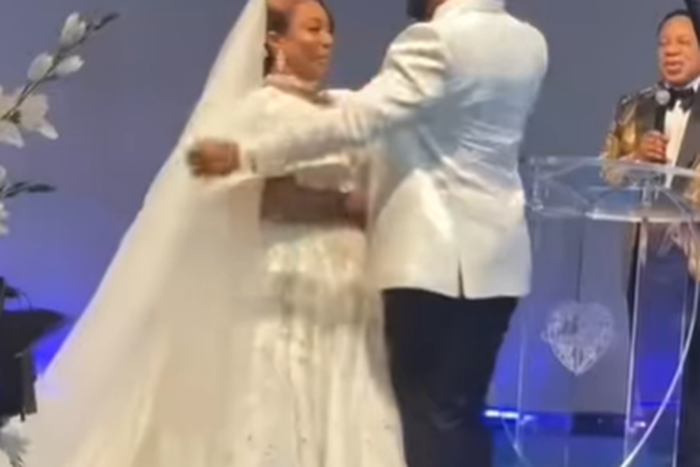 Nollywood actor Blossom Chukwujejwu and his wife, Winifred Akhuemokhan  [Instagram/MercyObidiake]