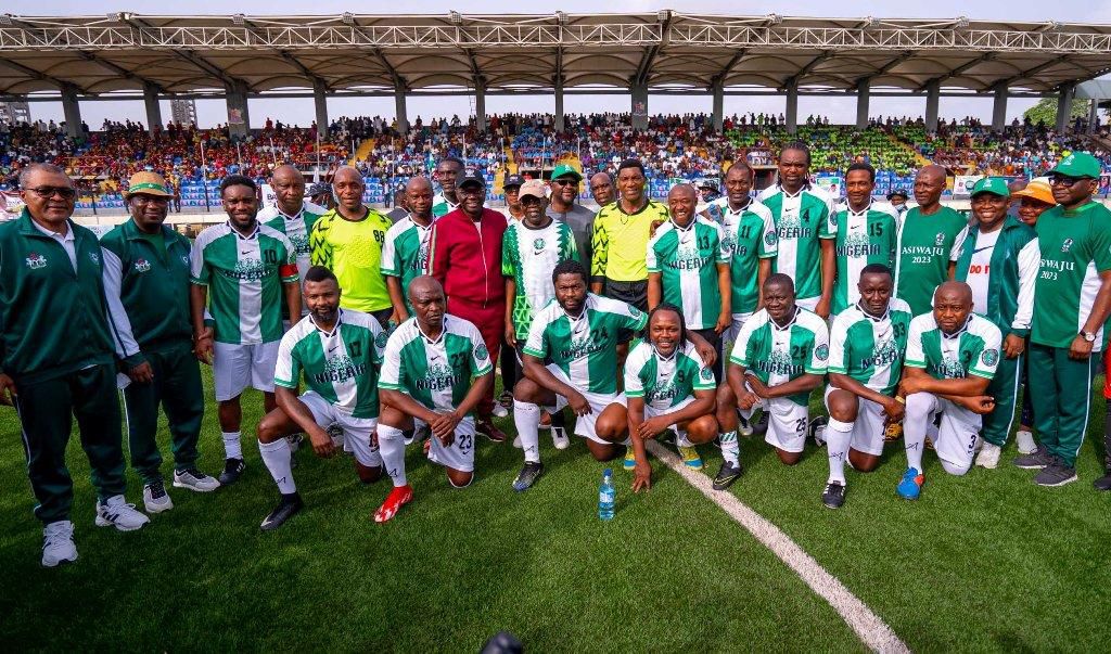 Ex-Super Eagles players defeated Team Lagos 2-0 at Tinubu's 70th birthday novelty match