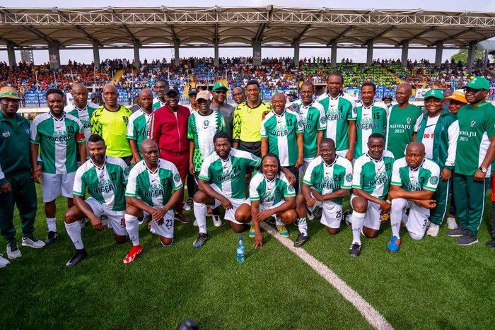 Ex-Super Eagles players defeated Team Lagos 2-0 at Tinubu's 70th birthday novelty match
