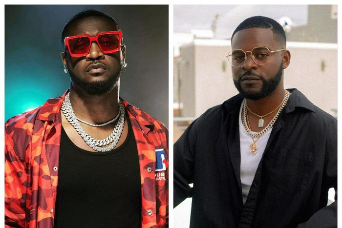 Nigerian music stars Peter Okoye and Falz [Instagram/PeterPsquare] [Instagram/FalzTheBahdGuy]