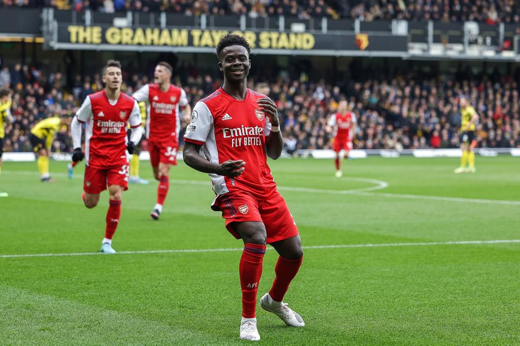 Saka scored and created an assist for Arsenal in their win again st Watford on Sunday