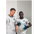 Super Eagles goalkeepers John Noble and Maduka Okoye