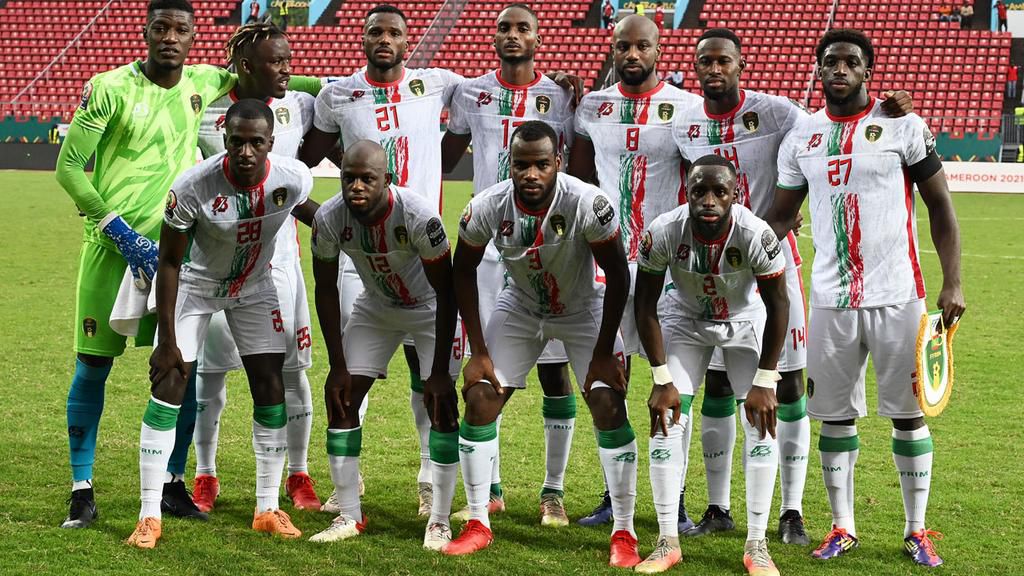 Mauritania National Team line up before their opening AFCON fixture against Gambia on January 12