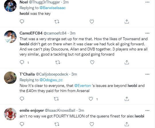 Iwobi could not be blamed for Everton's 5-0 loss to Tottenham