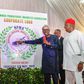 R-L: President, Ndigboamaka Progressive Market Association, Chief Dr. Jude Okeke; Lagos State Governor, Mr Babajide Sanwo-Olu and others during the unveiling of the Corporate Logo of the Ndigboamaka Progressive (Markets) Association, during the group’s...