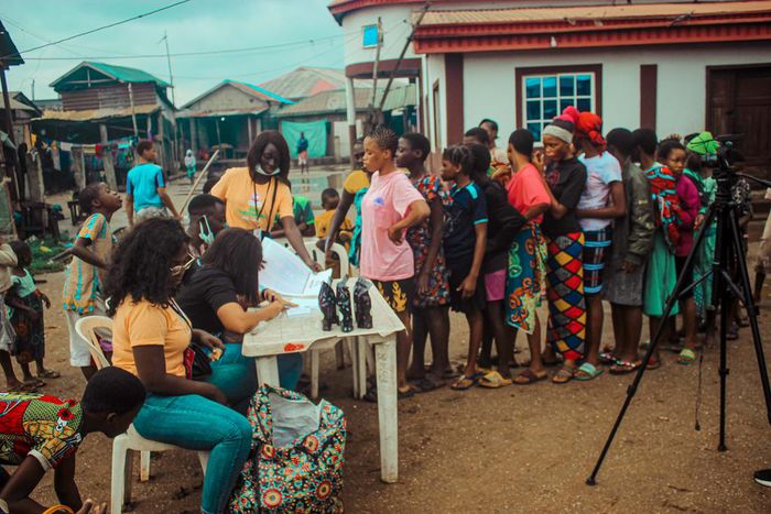 Hundreds of women & girls sign up to benefit from 'Girls with period' Pad Stash Project in Makoko