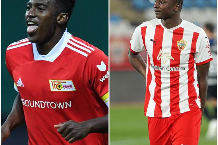 Taiwo Awoniyi and Umar Sadiq (Twitter/Bundesliga Berlin and Almeria)
