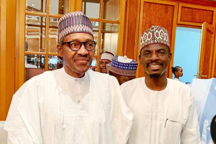 President Muhammadu Buhari and his aide, Bashir Ahmad (Trendingng)