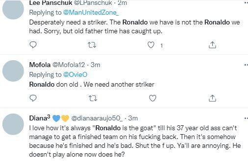 Reactions to Ronaldo's performance in Manchester United's draw against Watford
