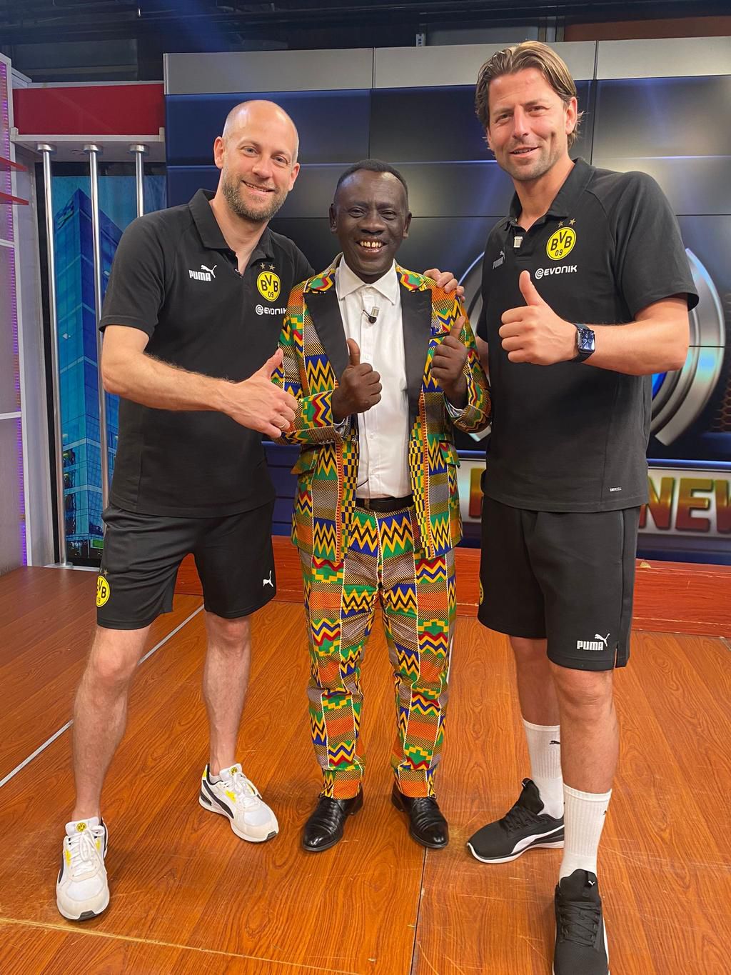 Akrobeto had ex-Dortmund players on his show in Ghana