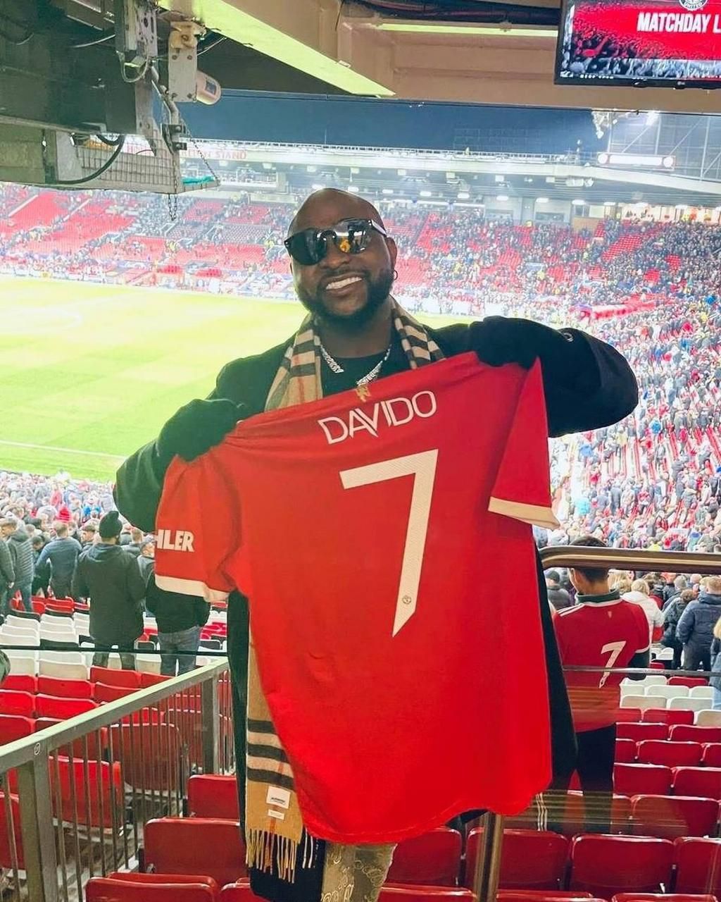 Davido was previously a special guest at Old trafford