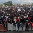 #EndSARS protesters at Lekki Tollgate protesting against police brutality and bad governance in Nigeria (ThisDay)