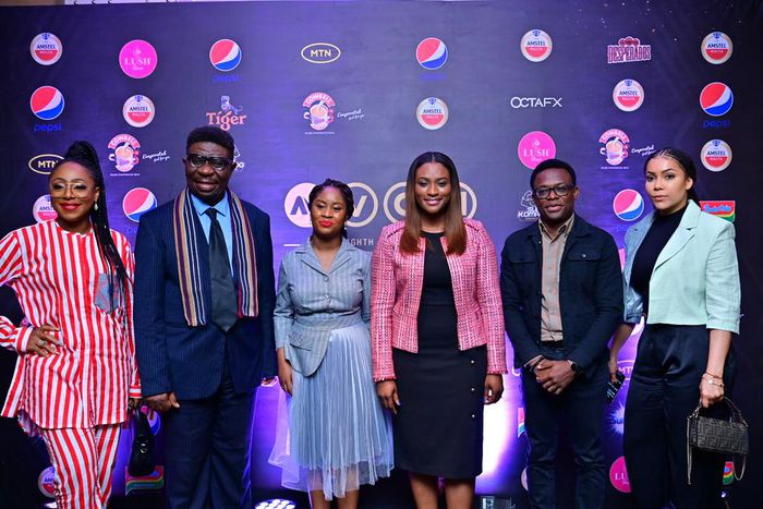 L-R Brand Ambassador Amstel Malta - Dakore Eguson-Akande, Senior Brand Manage Amstel Malta - Aminah Jagun, nd other brand representatives