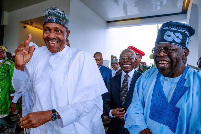 President Muhammadu Buhari and APC National Leader, Bola Tinubu