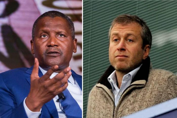 Aliko Dangote and Roman Abramovich