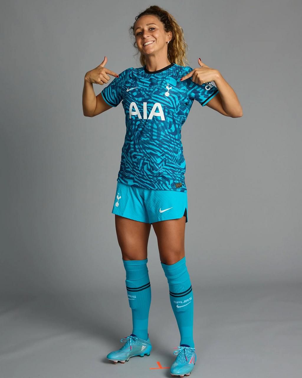 Tottenham players sporting the new kit
