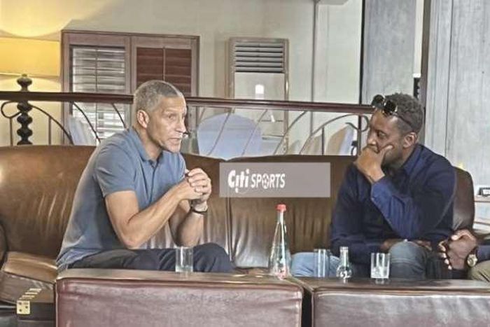 Chris Hughton spotted with Hudson-Odoi’s father