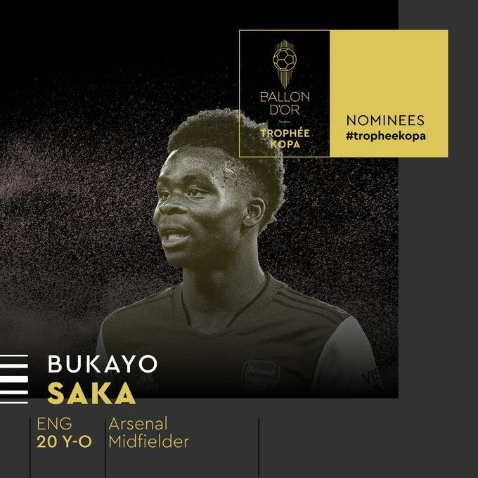 Bukayo Saka nominee
