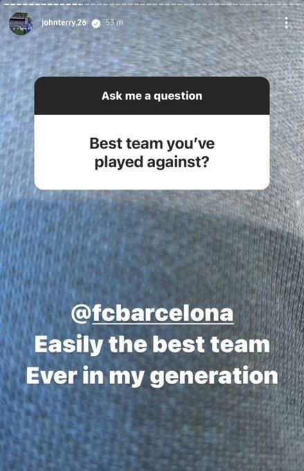 Reactions as Chelsea icon John Terry confesses love for Barcelona