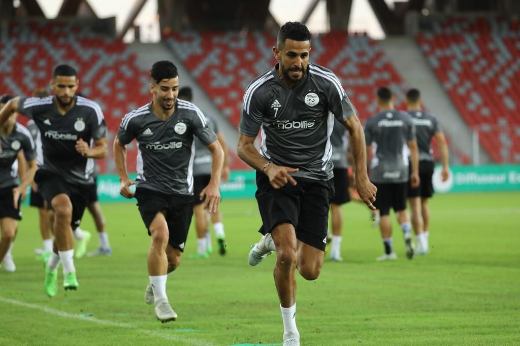 Djamel Belmadi's side are currently on a 4-game winning streak. Star man and Manchester City winger Riyad Mahrez pictured above