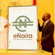 L-R: President Muhammadu Buhari; and CBN Governor, Godwin Emefiele at the launch of e-Naira [Presidency]