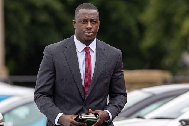 Benjamin Mendy à l'entrée du tribunal