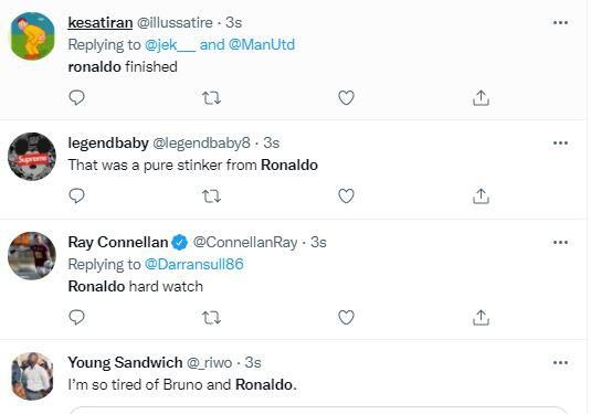 Reactions to Ronaldo's performance in Manchester United's draw against Watford