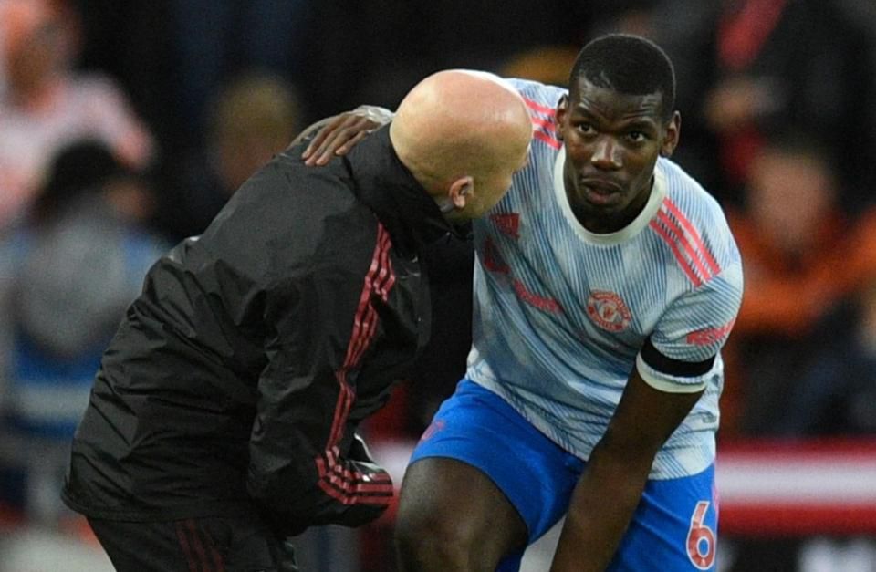 Paul Pogba went off injured